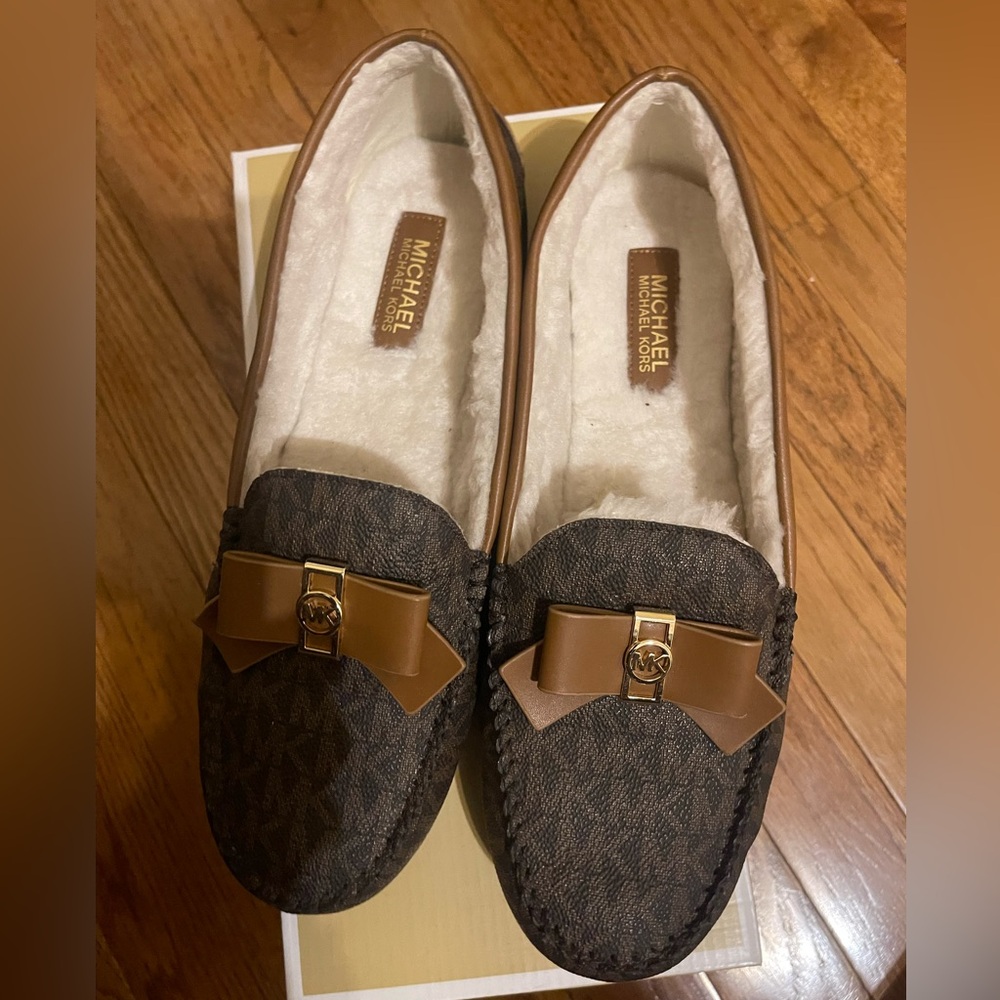 Michael Kors Brown Loafers with Bow